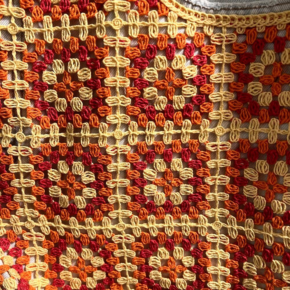 Wild Fable High Rise Cut Off Jean Shorts Crochet Front size 18 - Picture 6 of 11